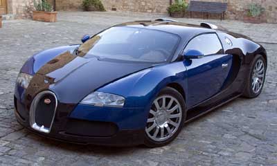 Blue Bugatti Veyron